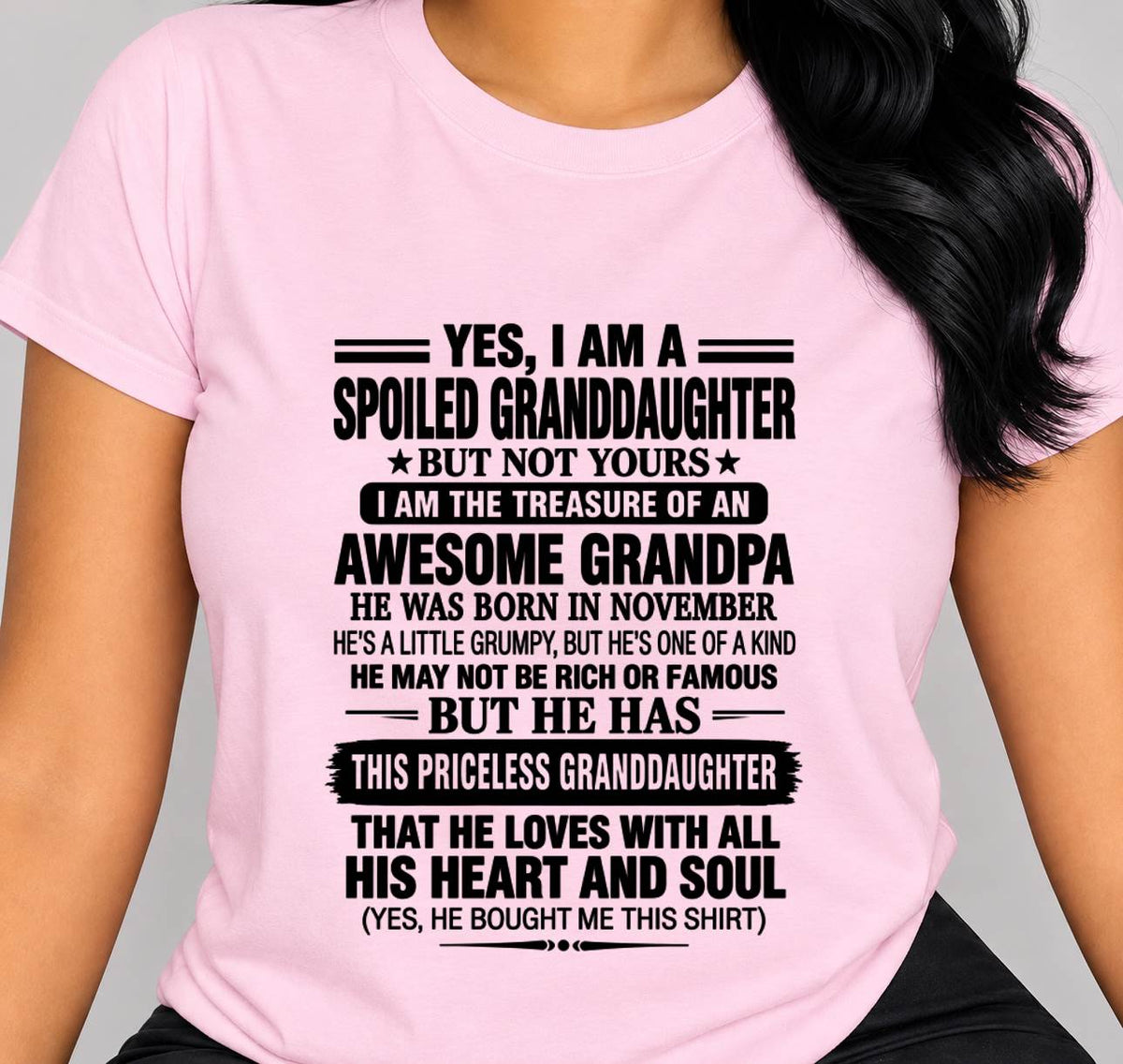 NOVEMBER GRANDPA & SPOILED GRANDDAUGHTER - FROM GRANDPA - TLEE11 (SKU2609-158-11)