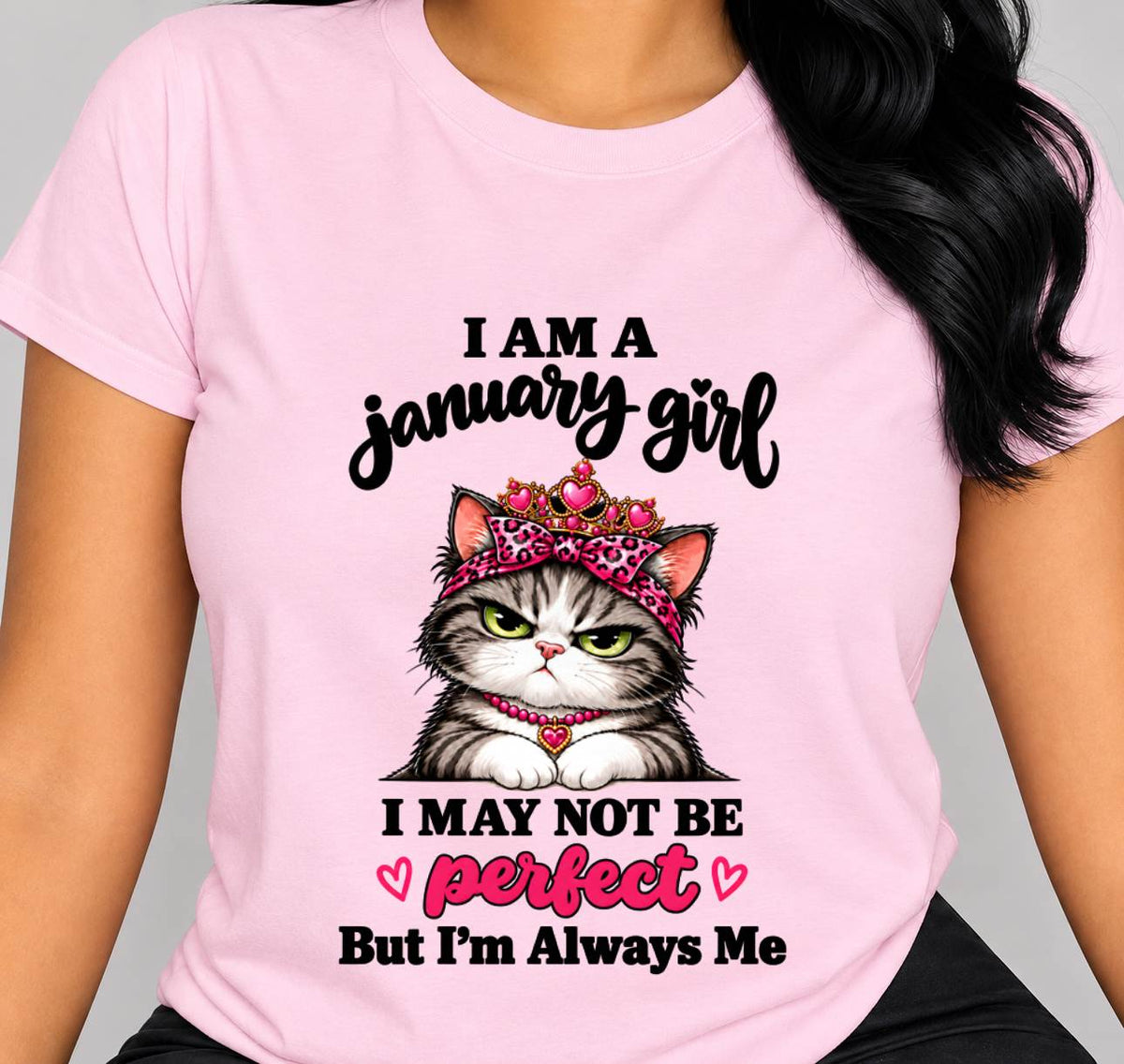 JANUARY GIRL CAT SHIRT – ALWAYS ME - FOR WOMEN - TLEE01 (SKU2610-100-01)