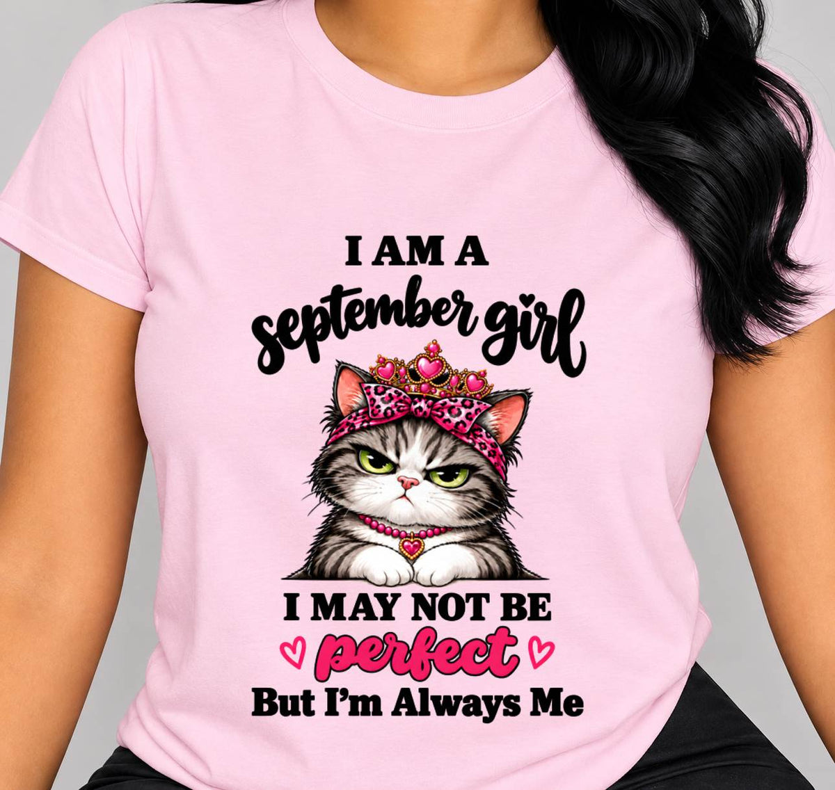 SEPTEMBER GIRL CAT SHIRT – ALWAYS ME - FOR WOMEN - TLEE09 (SKU2610-100-09)