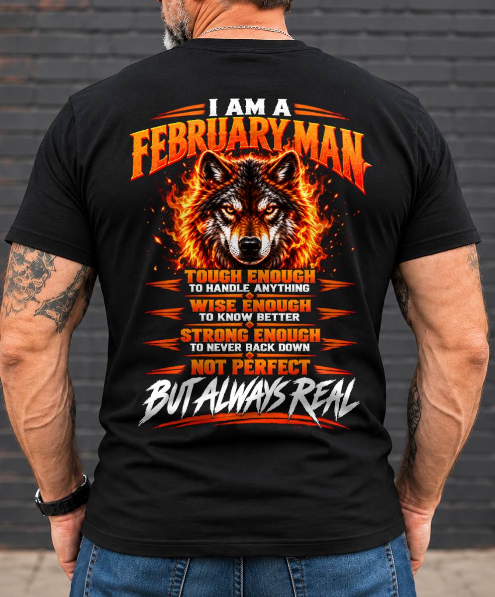 FEBRUARY – NOT PERFECT BUT ALWAYS REAL , WOLF SHIRT - FOR MAN - TLEE02 (SKU2610-56-02)