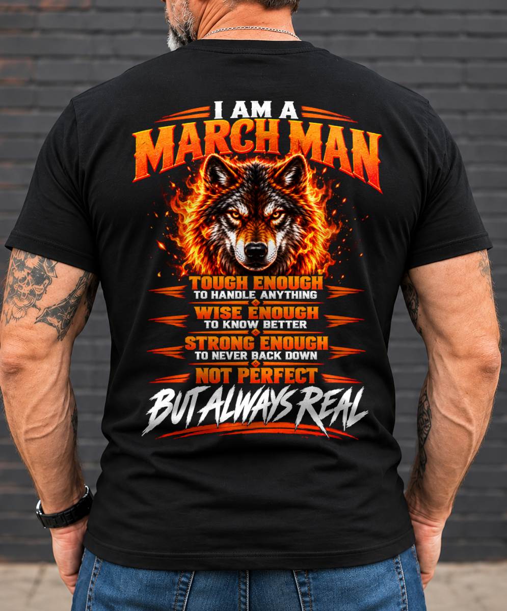 MARCH – NOT PERFECT BUT ALWAYS REAL , WOLF SHIRT - FOR MAN - TLEE03 (SKU2610-56-03)