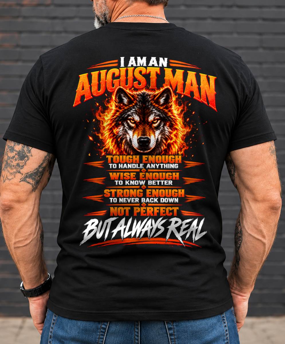 AUGUST – NOT PERFECT BUT ALWAYS REAL , WOLF SHIRT - FOR MAN - TLEE08 (SKU2610-56-08)