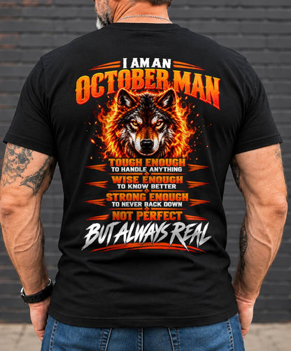 OCTOBER – NOT PERFECT BUT ALWAYS REAL , WOLF SHIRT - FOR MAN - TLEE10 (SKU2610-56-10)
