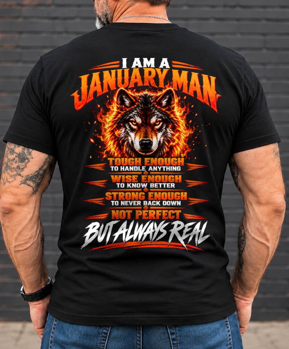 JANUARY – NOT PERFECT BUT ALWAYS REAL , WOLF SHIRT - FOR MAN - TLEE01 (SKU2610-56-01)