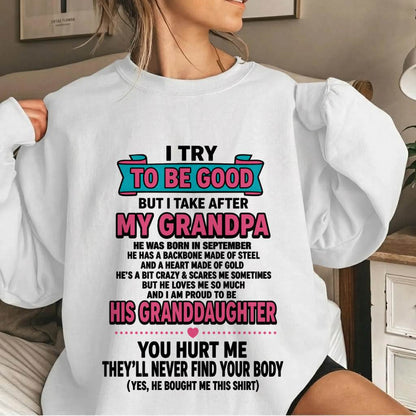 SEPTEMBER - I TRY TO BE GOOD BUT I TAKE AFTER MY GRANDPA - FROM GRANDPA - TLEE09 (SKU2606-212-09)