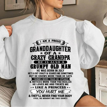JULY - PROUD GRANDDAUGHTER OF A CRAZY GRANDPA - FROM GRANDPA - TLEE07 (SKU2607-114-07)