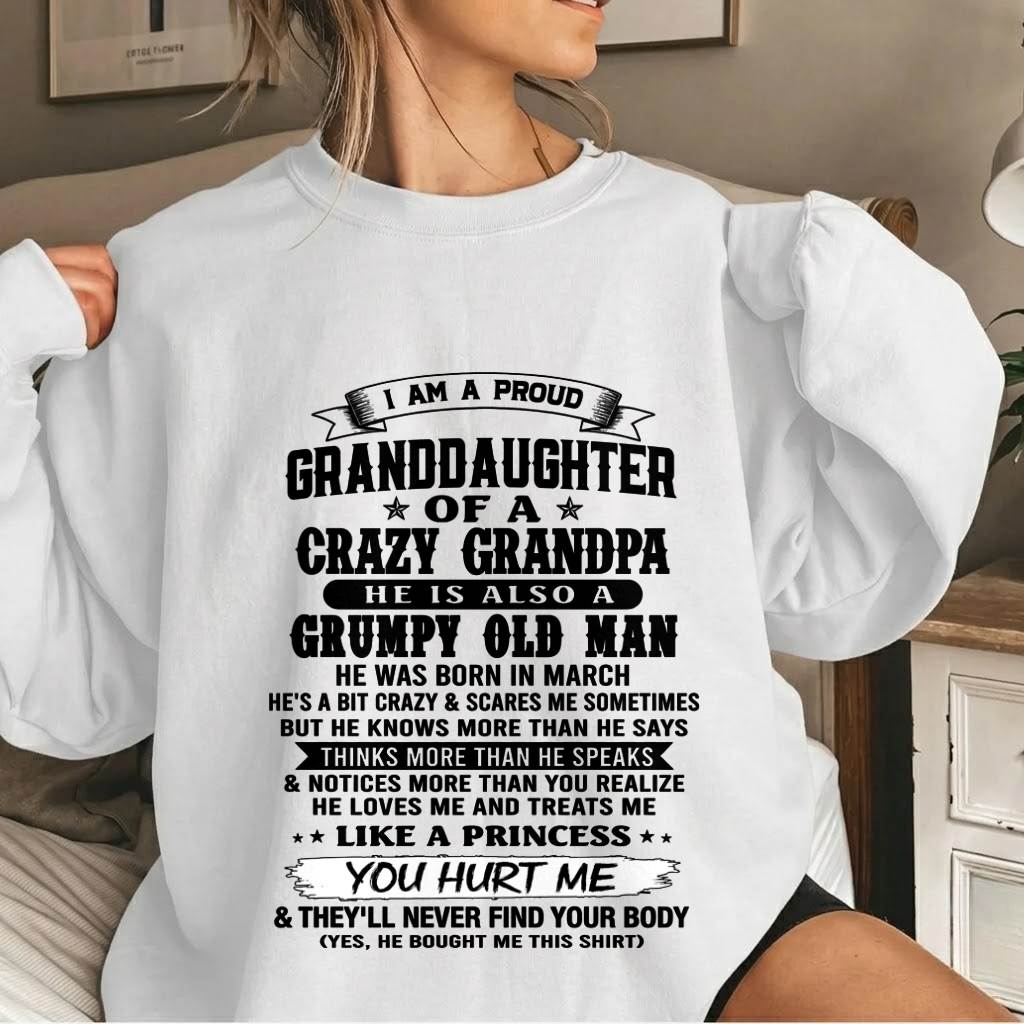 MARCH - PROUD GRANDDAUGHTER OF A CRAZY GRANDPA - FROM GRANDPA - TLEE03 (SKU2607-114-03)