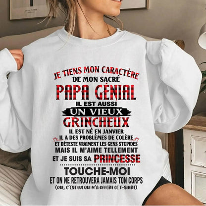 JANVIER / FILLE À PAPA GÂTÉE ET FIÈRE - CADEAU DE PAPA - TLEE01 (SKU2605-355-01)