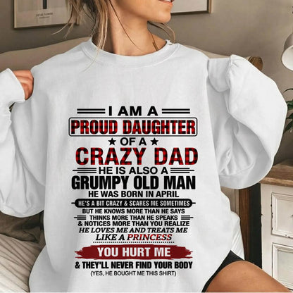 APRIL - BEST DAD BEST DAUGHTER SHIRT - FROM DAD - TLEE04 (SKU2608-27-04)