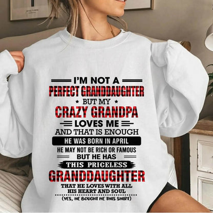 APRIL - PRICELESS GRANDDAUGHTER - FROM GRANDPA - TLEE04 (SKU2608-446-04)