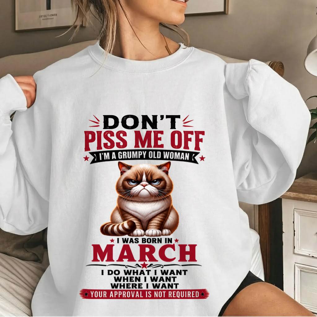 MARCH – ZERO PATIENCE FUNNY CAT - FOR WOMEN - TLEE03 (SKU2608-291-03)