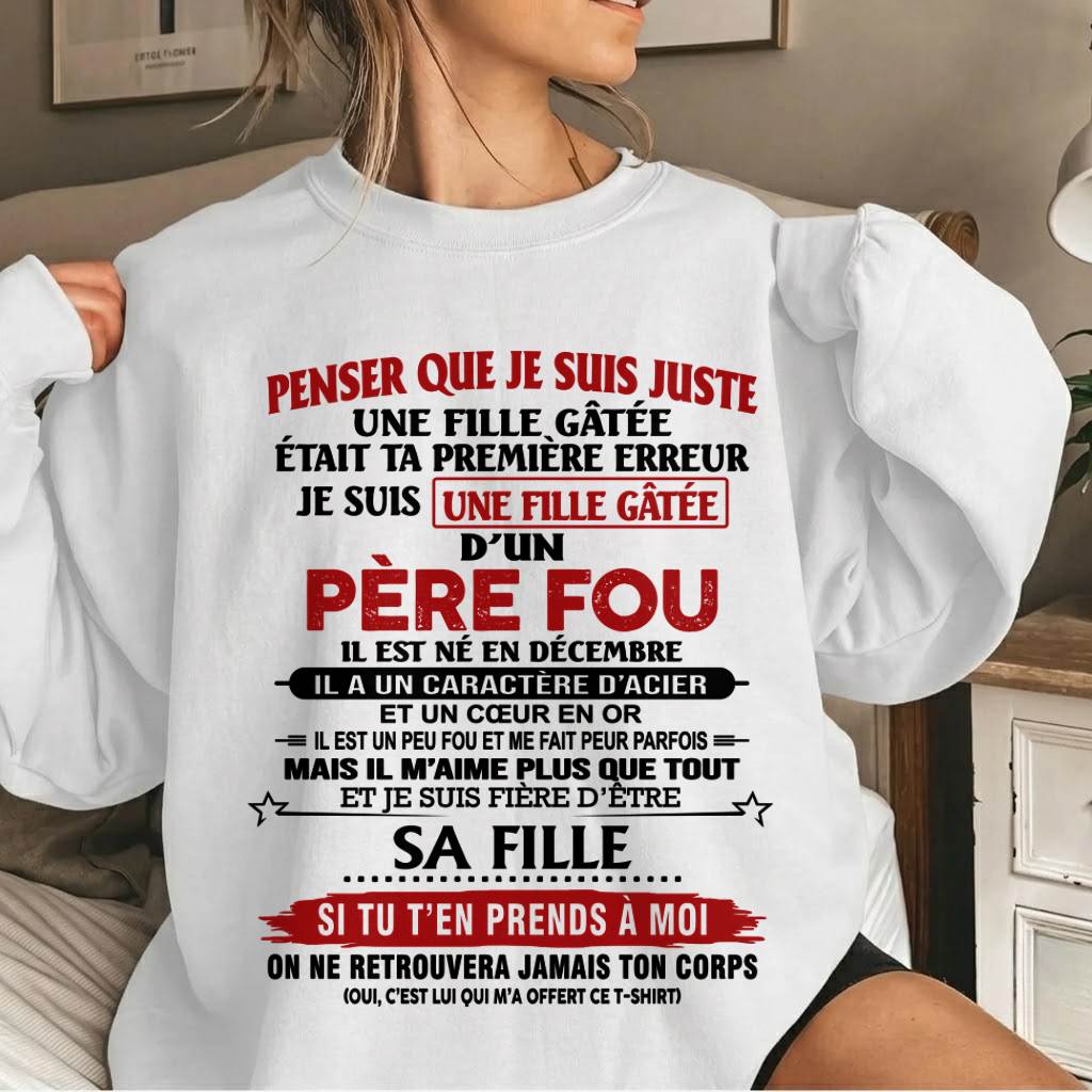 DÉCEMBRE / PAPA FOU, FILLE GÂTÉE - CADEAU DE PAPA - TLEE12 (SKU2605-354-12)