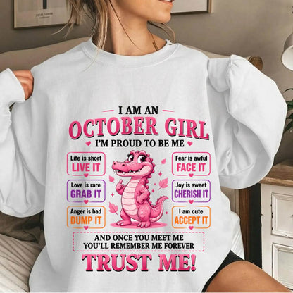 OCTOBER GIRL CUTE ALLIGATOR TEE - FOR WOMEN - TLEE10 (SKU2607-236-10)