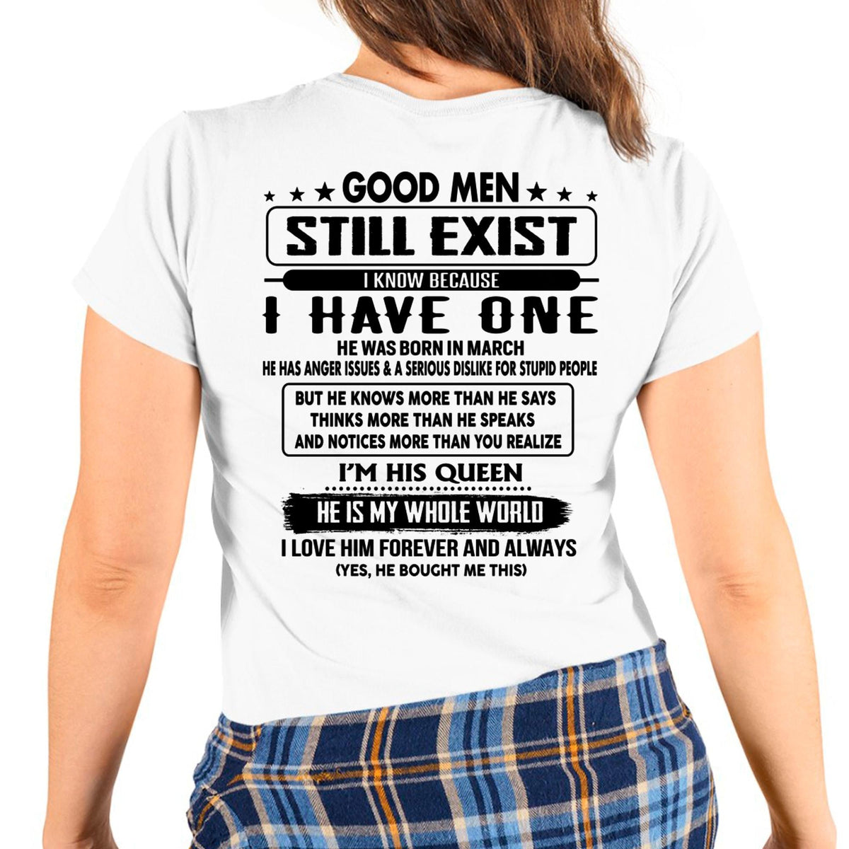 March - Good men Still Exist - gift for your girlfriend, wife from Husband - TLEE03 (SKU-GMSAU-03)