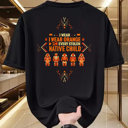 Native American T-Shirts, Vintage Native American Unisex T-Shirt/Hoodie/Sweatshirt HLT00 - I Wear Orange For Every American Native Child