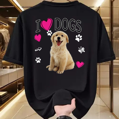 Dog Love Shirt, Dog Lover Gift T-Shirt/Hoodie/Sweatshirt HLT00 - I Love Dogs Shirt - Golden Labrador retriever t shirt T-Shirt