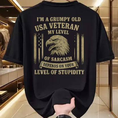 Proud Veteran Shirt, Funny Veteran UnisexT-Shirt/Hoodie/Sweatshirt HLT00 - Grumpy Old USA Veteran T-Shirt