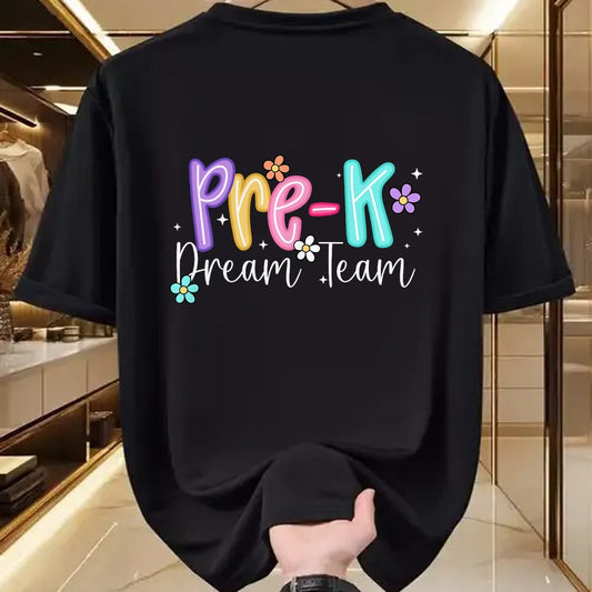 Best Student Shirt, Funny Back To School UnisexT-Shirt/Hoodie/Sweatshirt HLT00 - Preppy Back To School Pre-K Dream Team Teacher Girls Kids T-Shirt