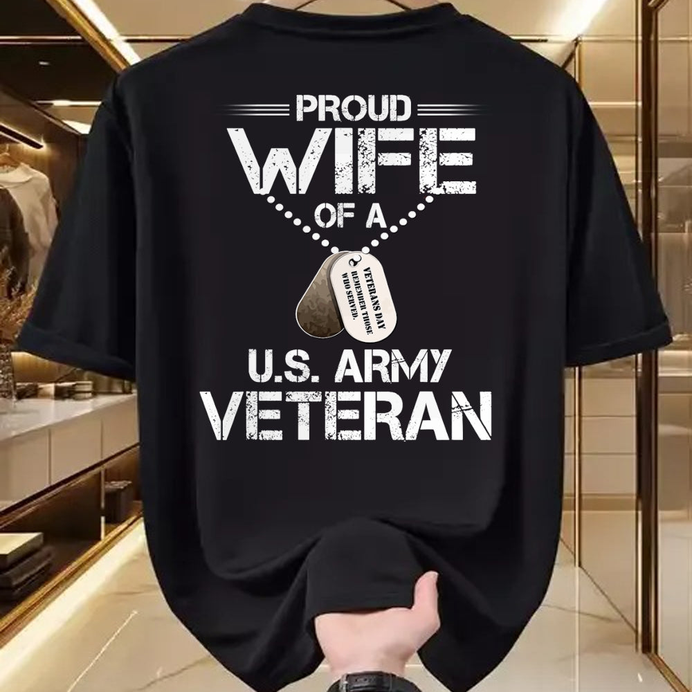 Best Wife Shirt, Wife and Husband Unisex T-Shirt/Hoodie/Sweatshirt HLT00 - Gift for wife T shirt, lucky wife   Proud Wife Of A U.S. Army Veteran, Veterans Day Gift