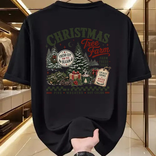 Best Farmer Life Shirt, Funny Farmer UnisexT-Shirt/Hoodie/Sweatshirt HLT00 - Retro Christmas Tree Farm Xmas Farmer T-Shirt