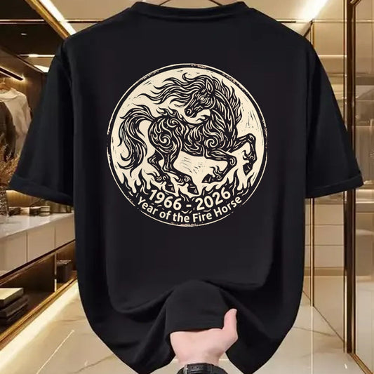 Best Horse Lover Shirt , Funny Horse UnisexT-Shirt/Hoodie/Sweatshirt HLT00 -  1966 2026 Year of The Fire Horse Chinese Zodiac 1966 Vintage T-Shirt, Men, Black, 3X-Large