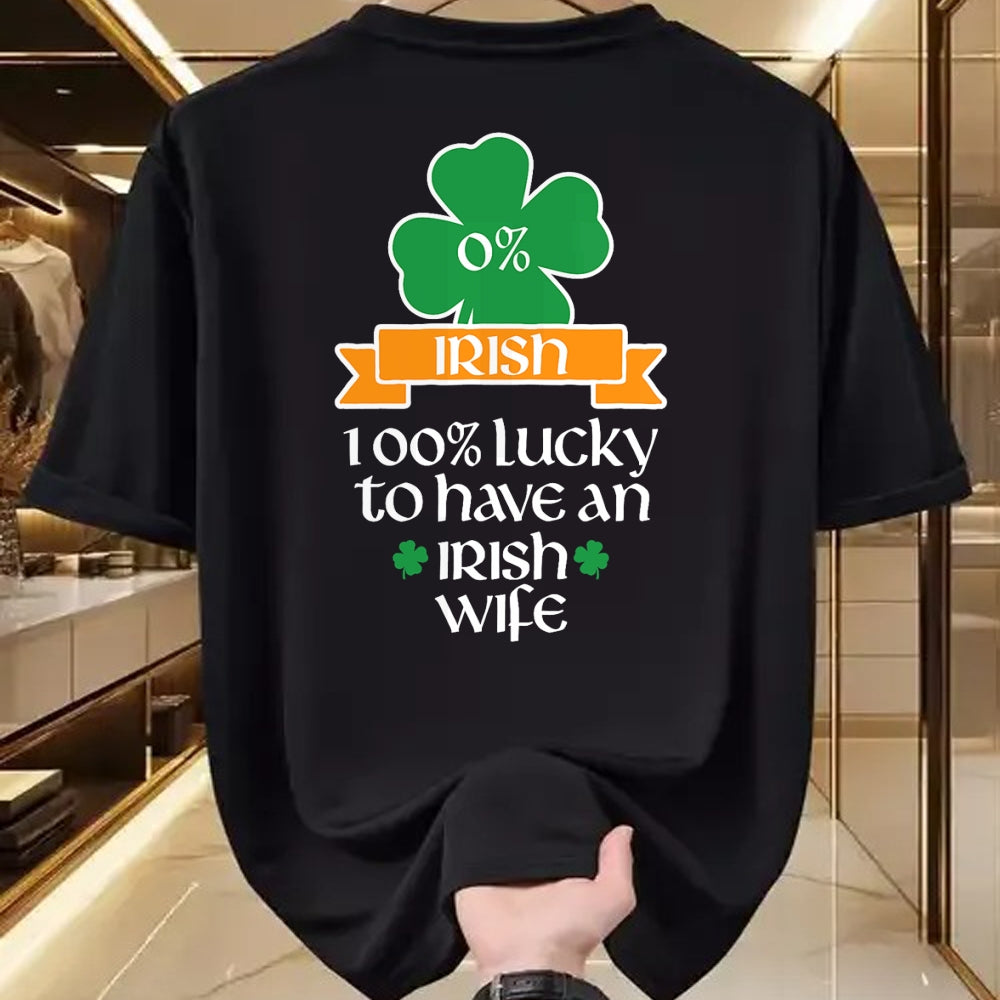 Best Wife Shirt, Wife and Husband Unisex T-Shirt/Hoodie/Sweatshirt HLT00 - Gift for wife T shirt, lucky wife   Lucky Irish Wife St Patrick's Day Gift For Husband T-Shirt