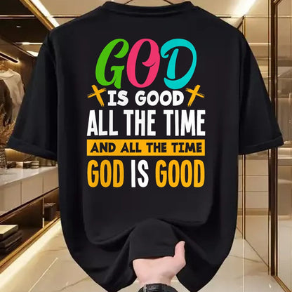 Christian Tee, Christian Faith Unisex T-Shirt/Hoodie/Sweatshirt HLT00 - God Is Good All The Time Jesus Christ Christian Gift T-Shirt (1)