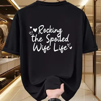 Best Wife Shirt, Wife and Husband Unisex T-Shirt/Hoodie/Sweatshirt HLT00 - Gift for wife T shirt, spoiled wife   Fiancee Rocking The Spoiled Wife Life Spoiled Wife Tank Top