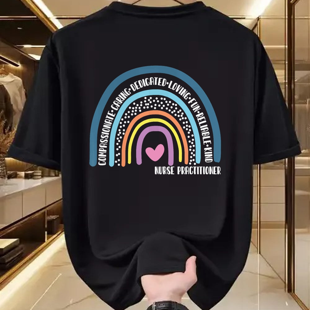 Funny Nurse Shirt, Nurse Unisex T-Shirt/Hoodie/Sweatshirt HLT00 - Nurse Practitioner Cute Rainbow T-Shirt