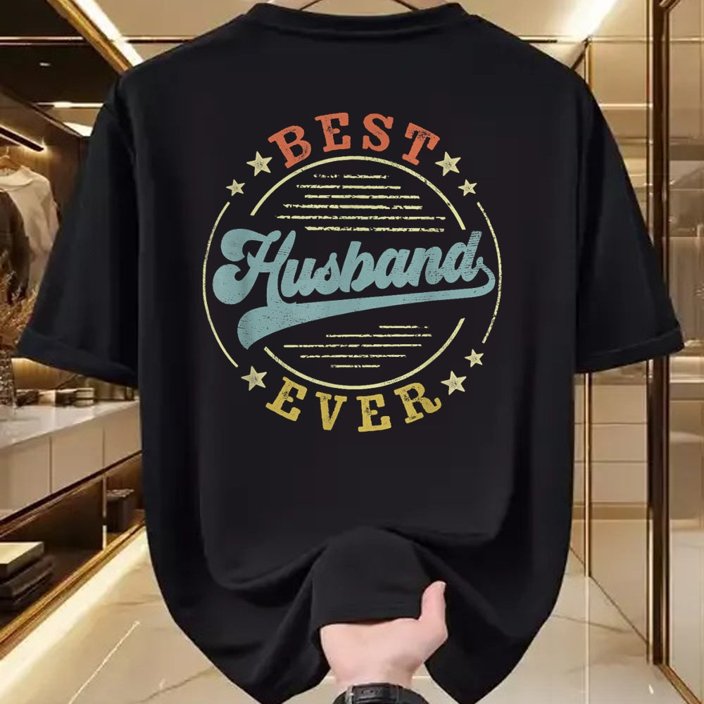 Best Wife Shirt, Wife and Husband Unisex T-Shirt/Hoodie/Sweatshirt HLT00 - Best Husband Ever Father's Day Husband Gifts Vintage Emblem T-Shirt (1)