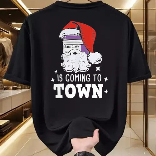 Funny Nurse Shirt, Nurse Unisex T-Shirt/Hoodie/Sweatshirt HLT00 - Sani-cloth Is Coming To Town Funny Nurse Christmas T-Shirt