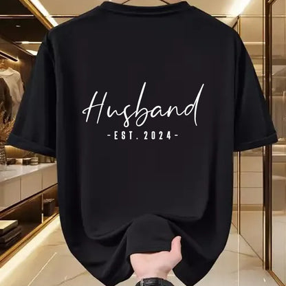 Best Wife Shirt, Wife and Husband Unisex T-Shirt/Hoodie/Sweatshirt HLT00 - Husband Est 2024 Just Married Honeymoon Hubby Wedding Couple T-Shirt