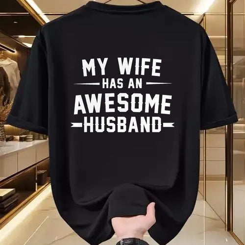 Best Wife Shirt, Wife and Husband Unisex T-Shirt/Hoodie/Sweatshirt HLT00 - My wife has an awesome husband T-Shirt (3)