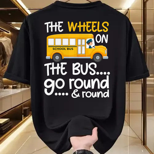 Best Student Shirt, Funny Back To School UnisexT-Shirt/Hoodie/Sweatshirt HLT00 - The Wheels On The Bus Toddler Kids Back to School T-Shirt
