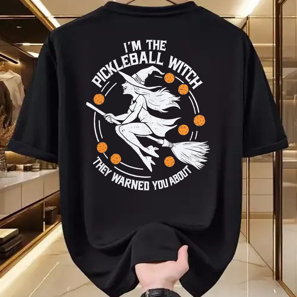 Funny Pickleball Shirt, Pickleball Lover Unisex T-Shirt/Hoodie/Sweatshirt HLT00 - Funny Halloween Costume I'm The Pickleball Witch Women T-Shirt