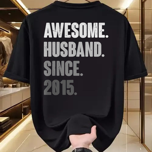 Best Wife Shirt, Wife and Husband Unisex T-Shirt/Hoodie/Sweatshirt HLT00 - 9th Year Wedding Anniversary Epic Awesome Husband Since 2015 T-Shirt