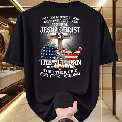 Best Thanksgiving Family Shirt , Funny Thanksgiving UnisexT-Shirt/Hoodie/Sweatshirt HLT00 - Jesus And Veteran, Died For Your Soul And Your Freedom T-Shirt