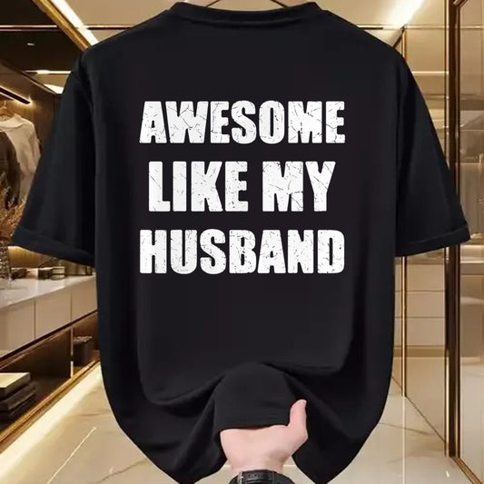 Best Wife Shirt, Wife and Husband Unisex T-Shirt/Hoodie/Sweatshirt HLT00 - Awesome Like My Husband Funny Wife T-Shirt
