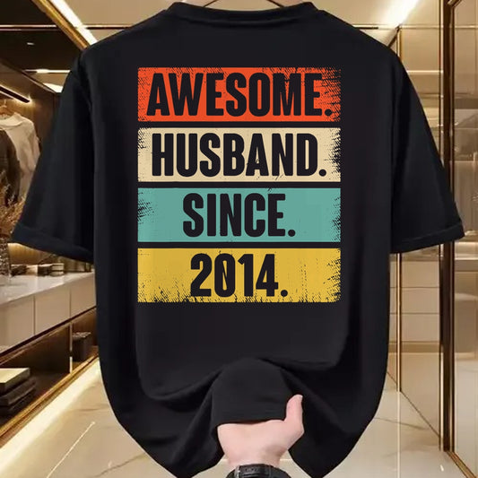 Best Wife Shirt, Wife and Husband Unisex T-Shirt/Hoodie/Sweatshirt HLT00 - 10th Wedding Anniversary Epic Awesome Husband Since 2014 T-Shirt