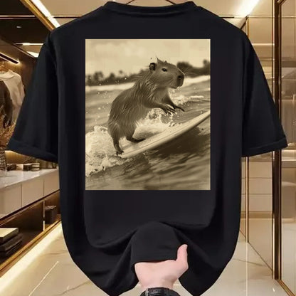 Cute Capybara Shirt, Funny Capybara Unisex T-Shirt/Hoodie/Sweatshirt HLT00 - Funny Graphic Capybara Long Sleeve T-Shirt (8)