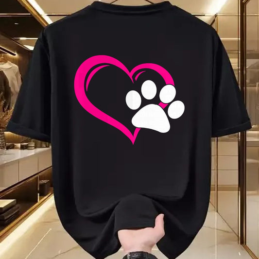 Cat Love Shirt, Funny Cat Lover Gift UnisexT-Shirt/Hoodie/Sweatshirt HLT00 - Cute I Love My Dog Puppy Cat Paw Heart T-Shirt