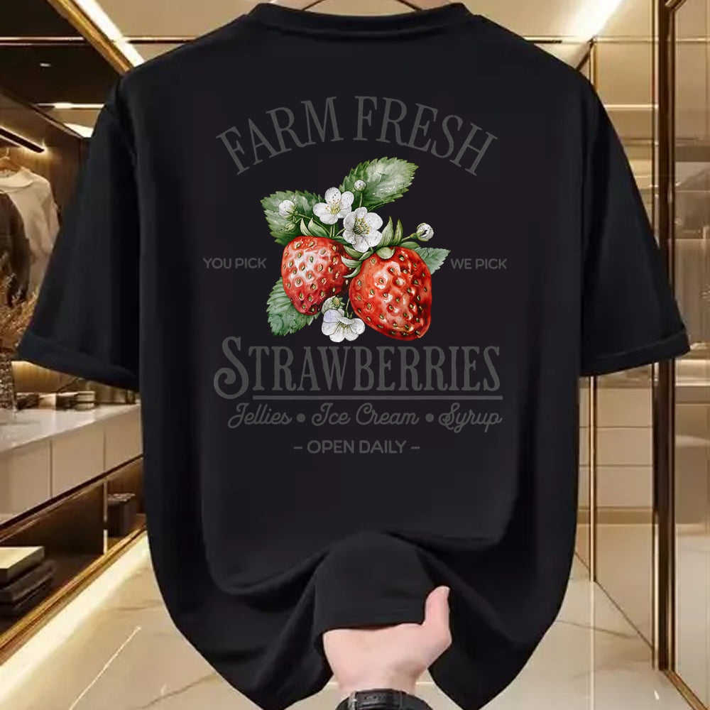 Best Farmer Life Shirt, Funny Farmer UnisexT-Shirt/Hoodie/Sweatshirt HLT00 - Farm Fresh Strawberries Vintage Strawberry Farmers Farm T-Shirt