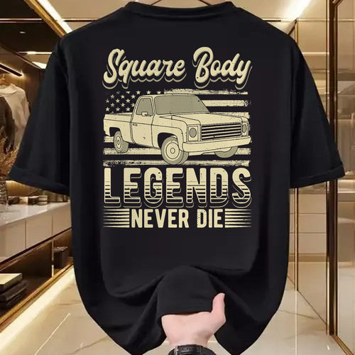 Best Truck Driver Life Shirt, Funny Trucker UnisexT-Shirt/Hoodie/Sweatshirt HLT00 - Square Body Legends Never Die Artwork for A Truck Driver T-Shirt