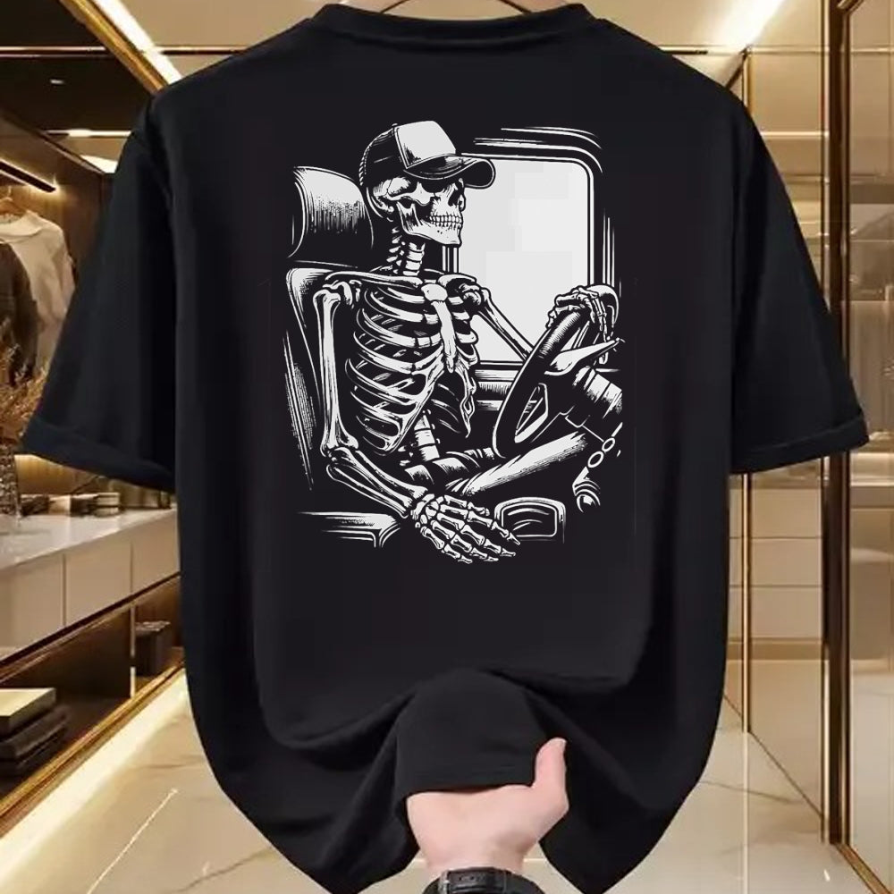 Best Truck Driver Life Shirt, Funny Trucker UnisexT-Shirt/Hoodie/Sweatshirt HLT00 - Skeleton Truck Driver Funny Big Trucking Truck Enthusiasts T-Shirt