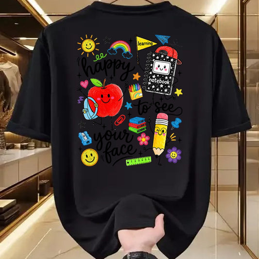 Best Student Shirt, Funny Back To School UnisexT-Shirt/Hoodie/Sweatshirt HLT00 - Happy to See Your Face School Supplies Back to School Kids T-Shirt