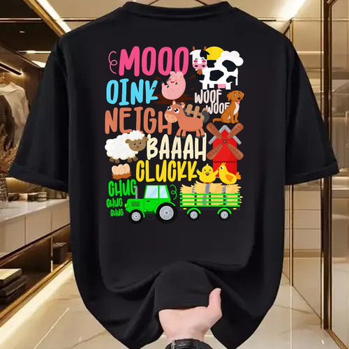 Best Farmer Life Shirt, Funny Farmer UnisexT-Shirt/Hoodie/Sweatshirt HLT00 - Farm Animals Sounds Oink Baa Neigh Cluck Moo Toddler Farmer T-Shirt