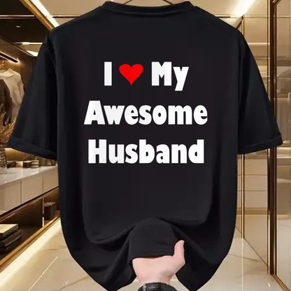 Best Wife Shirt, Wife and Husband Unisex T-Shirt/Hoodie/Sweatshirt HLT00 - Womens My Husband Is Awesome Tee I Love My Awesome Husband T-Shirt