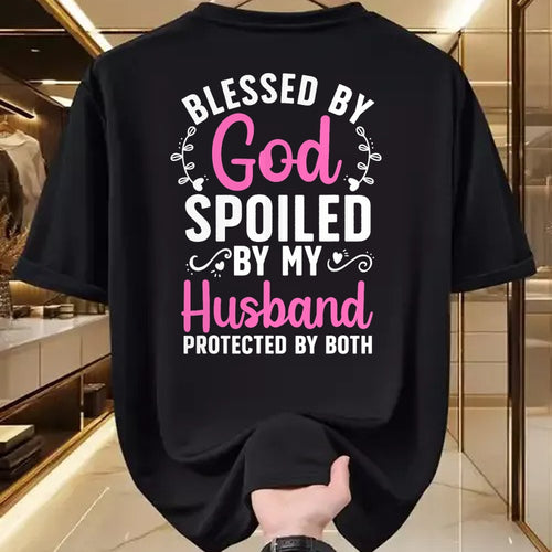 Best Wife Shirt, Wife and Husband Unisex T-Shirt/Hoodie/Sweatshirt HLT00 - Funny Spoiled Wife Art For Women Girls Husband Spoiled Wife T-Shirt