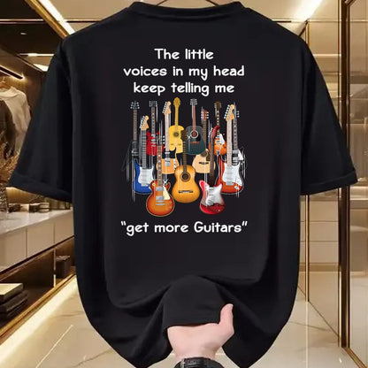 Guitar Lover Shirt, Funny Guitar UnisexT-Shirt/Hoodie/Sweatshirt HLT00 - The Voices in My Head Keep Telling Me to Get More Guitars T-Shirt