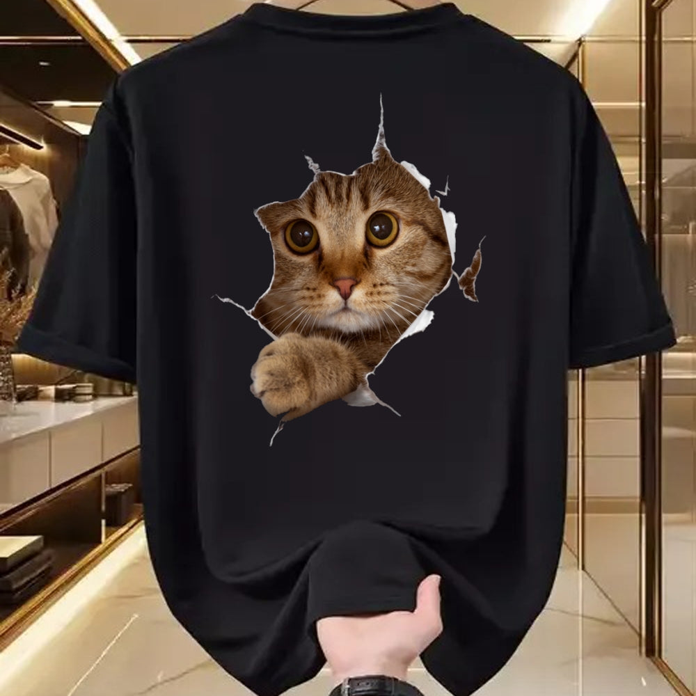 Cat Love Shirt, Funny Cat Lover Gift UnisexT-Shirt/Hoodie/Sweatshirt HLT00 - Sweet Kitten Torn Cloth - Funny Cat Lover Cat Owner Cat Lady Long Sleeve T-Shirt
